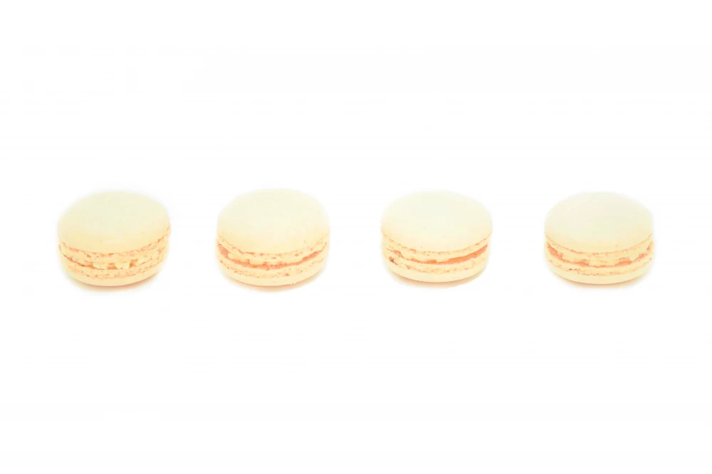 Macaron  artisanal  Vanille - boîte de 4 macarons - Produit sur Authentique Vanille