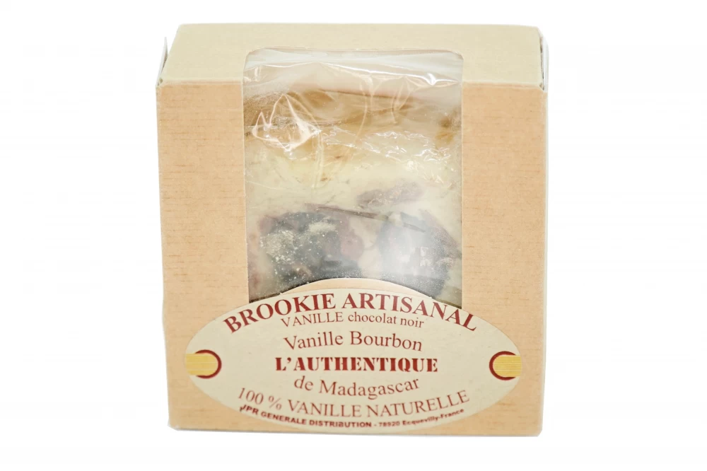 Brookie  artisanal   120g -  Vanille et chocolat noir - Authentique Vanille