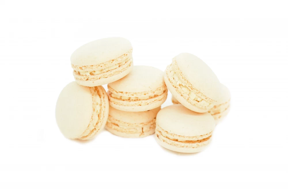 Macaron  artisanal  à la Vanille - boîte de 7 macarons - Produit sur Authentique Vanille